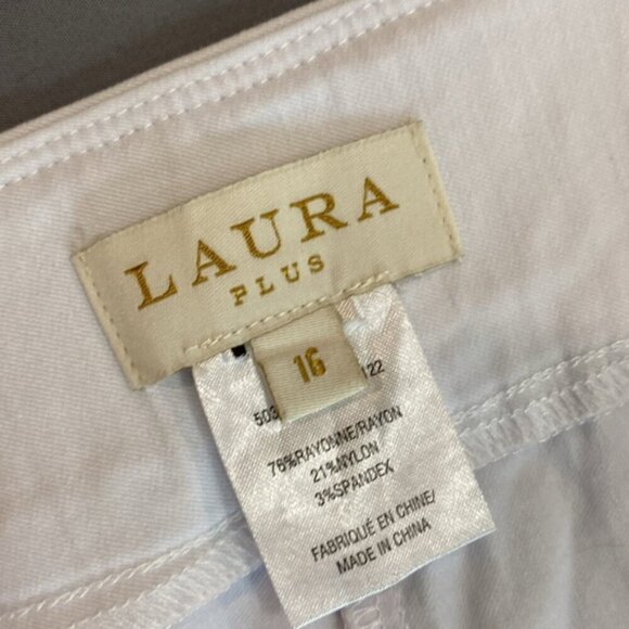 Laura plus white Straight Leg Pull-On Capris size 16 - Picture 11 of 12